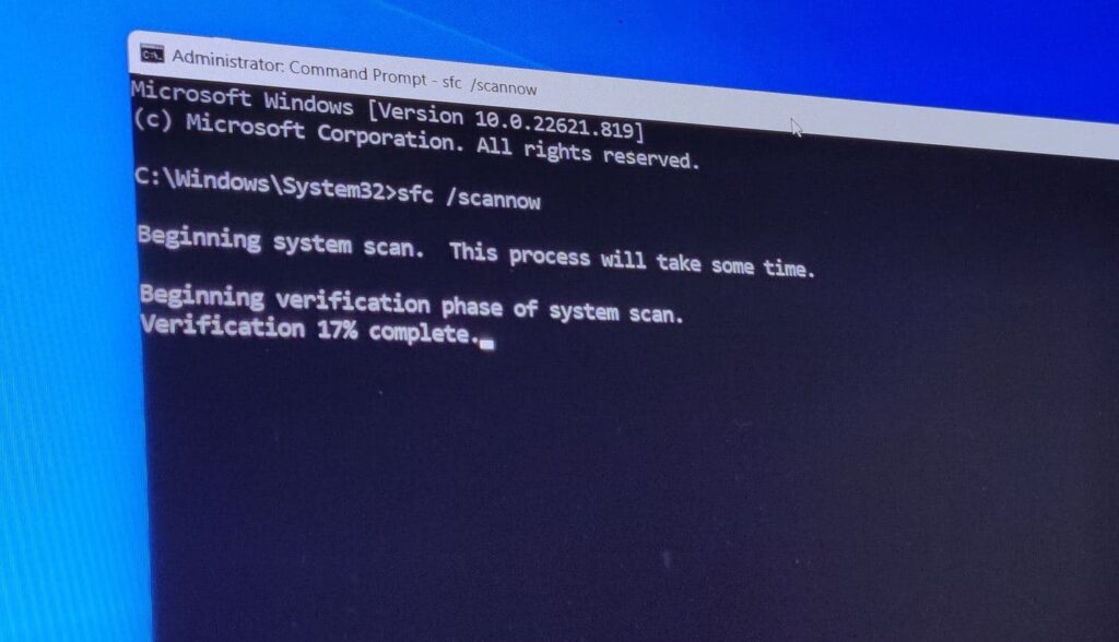 SFC scan windows 11 System File Checker