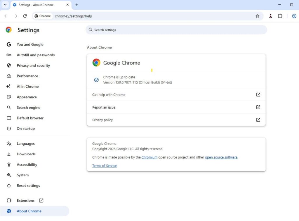 chrome 150 update chrome 150 update